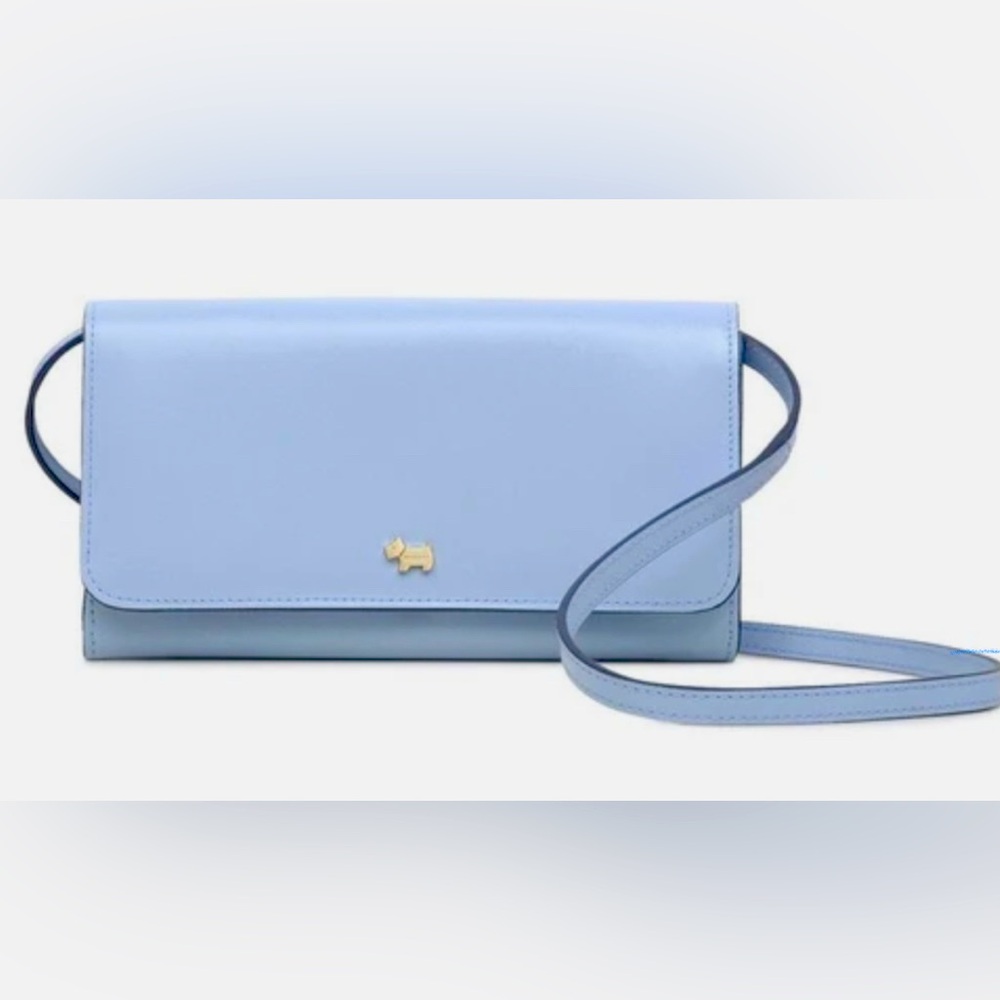 Radley London College Green Leather Purse/Bag – Light Blue with Removable Strap